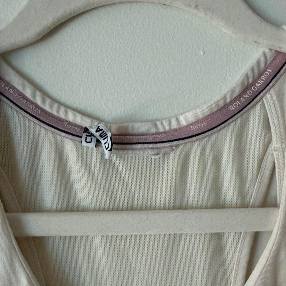 adidas Roland Garros white athletic tennis tank top - Picture 5 of 7